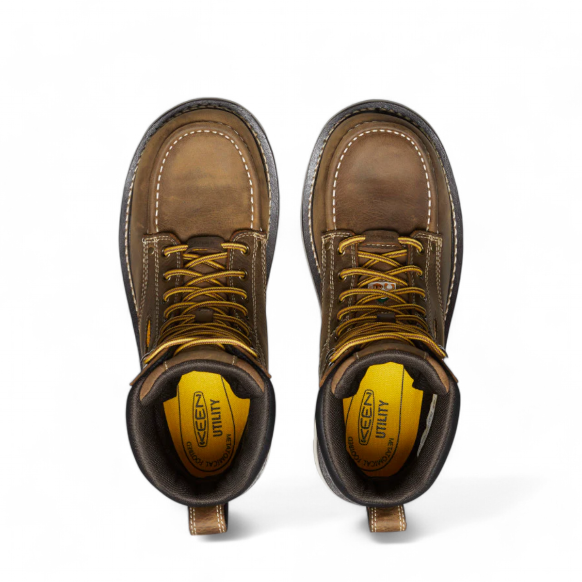 KEEN MEN CSA CINCINNATI 8" WATERPROOF 90o HEEL BOOT (CARBON-FIBER TOE) - BELGIAN/SANDSHELL