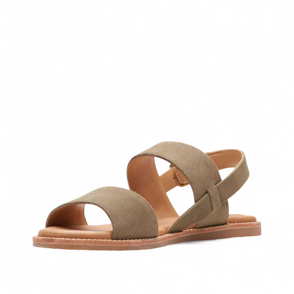 CLARKS KARSEA STRAP - OLIVE SUEDE