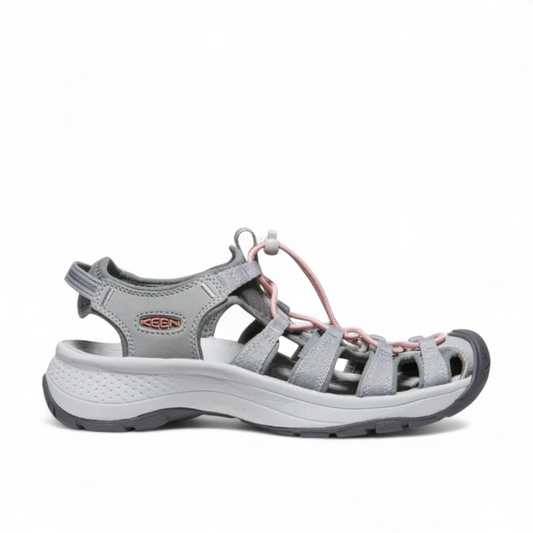 KEEN WOMEN'S ASTORIA WEST SANDAL - GRAY/CORAL