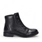 JOSEF SEIBEL SIMONA 04 black leather ankle boots with front button closure and low stacked heel.
photo of the right side.