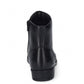 JOSEF SEIBEL SIMONA 04 black leather ankle boots with front button closure and low stacked heel.
photo of the back.