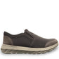 Josef Seibel Cameron 13 slip-on shoe in asphalt grey cowhide leather with a durable EVA sole. Photo of the left side.