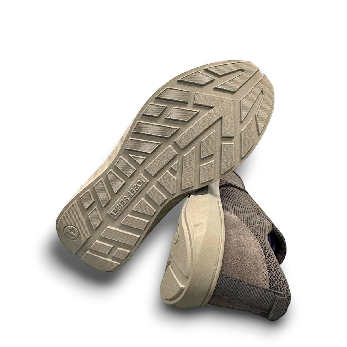 Sina Footwear Josef Seibel Cameron 13 asphalt grey leather slip-on shoe showing the textured EVA TR sole