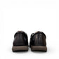 Josef Seibel Caren 23 black leather slip-on shoe with side zipper and comfortable rubber sole. photo of the back.