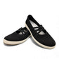 Josef Seibel Caren 67 black leather slip-on shoes showing the flexible brown TR-light patterned soles