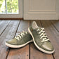 Josef Seibel Caren 01 mint green leather lace-up sneaker with perforated side detail and rubber sole. photo of the front.