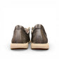 Josef Seibel Caren 01 platinum metallic leather lace-up sneaker with perforated side detail. photo of the back