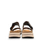 Josef Seibel Estelle 04 grey nubuck leather sandal with adjustable straps and supportive foam footbed.
 photo of the back.