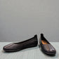 Josef Seibel Fenja 01 black leather flat with burnished toe and rubber outsole.photo of the front.