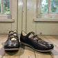 Josef Seibel Fiona 04-glove/schwarz black leather slip-on shoe with elastic lace detail and rubber sole