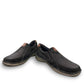 Josef Seibel New Anvers 01 black  kombi cowhide leather slip-on shoe with brown accent and cushioned PU sole