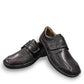 Josef Seibel New Anvers 02 black cowhide leather shoe with hook-and-loop closure and decorative stitching