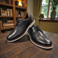 JOSEF SEIBEL STUART 03 black leather lace-up shoe with a contrasting heel cap and light TR-Light sole.
