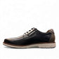 JOSEF SEIBEL STUART 03 black leather lace-up shoe with a contrasting heel cap and light TR-Light sole.