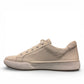 Josef Seibel Claire 03 white leather sneakers with side zip and lace-up closure on a rubber sole. photo of the left side.