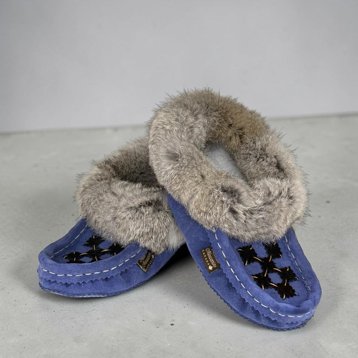ALBERTA SUEDE MOCCASINS  - BLUE