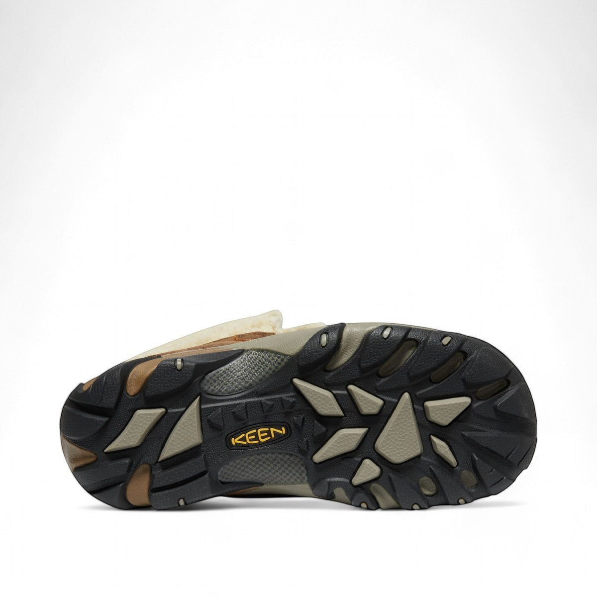 KEEN Betty Boot Short WP women's waterproof leather boots in brown and shiitake with a rugged outsole for traction.