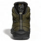 KEEN CSA Reno Mid kbf waterproof work boot in olive green with carbon toe and durable mesh upper.