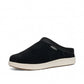 KEEN Elle black/birch suede mule with a white foam midsole and contoured fit for casual comfort.