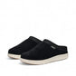 KEEN Elle black/birch suede mule with a white foam midsole and contoured fit for casual comfort.