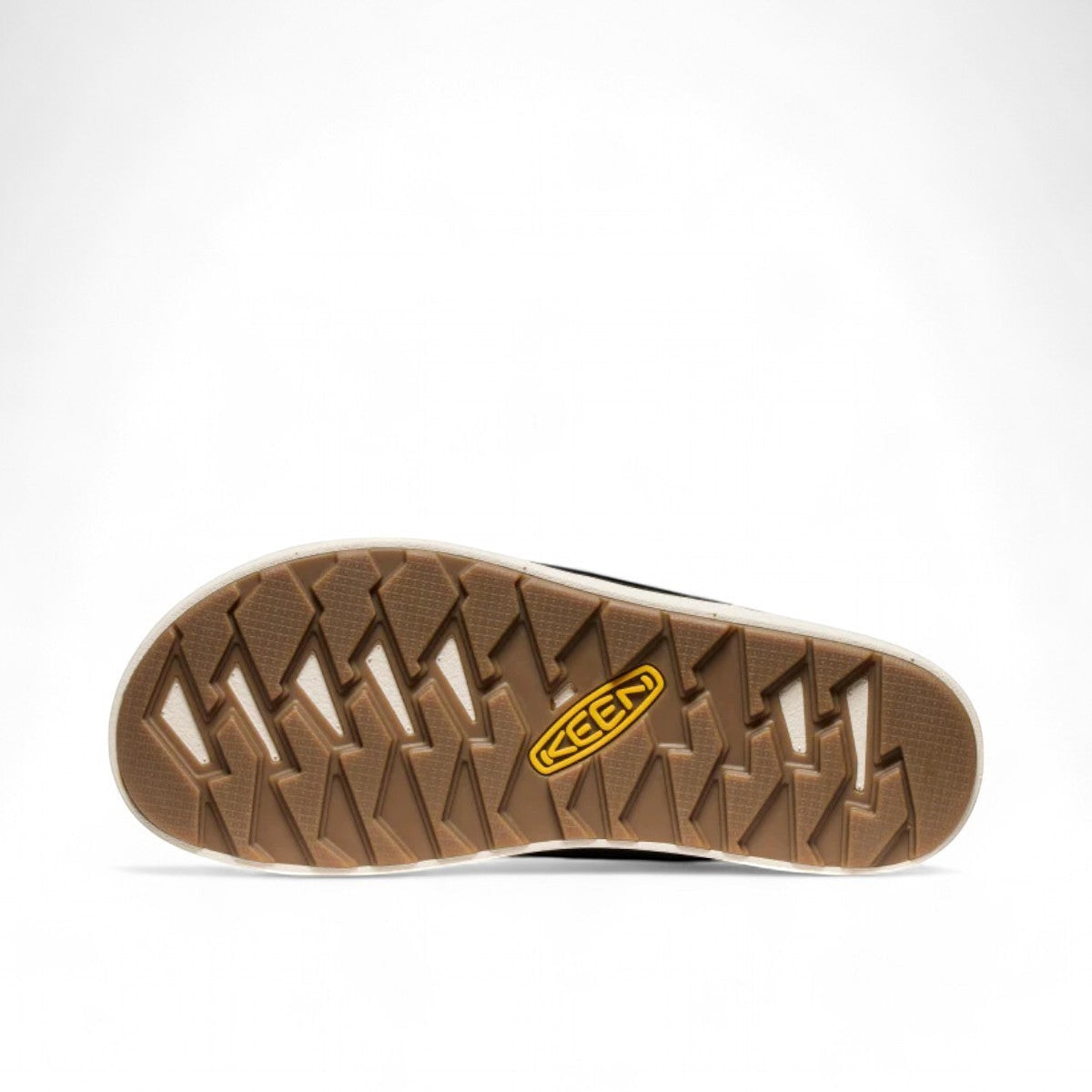 KEEN Elle black/birch suede mule with a white foam midsole and contoured fit for casual comfort.
