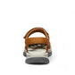 KEEN WOMEN'S ROSE SANDAL- ROASTED PECAN/BIRCH. Brown leather caged sandal with adjustable straps and toe bumper.
