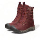 KEEN Greta waterproof winter boot in Andorra and baked clay with a quilted collar and leather upper.