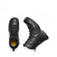 KEEN MEN CSA OSHAWA+ 8" black waterproof leather work boot with side zip, carbon toe, and KEEN.POLAR TRACTION for ice.
