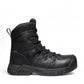 KEEN MEN CSA OSHAWA+ 8" black waterproof leather work boot with side zip, carbon toe, and KEEN.POLAR TRACTION for ice.