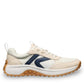 Sina Footwear KEEN KS86 men's leather sneaker in birch and star white with a rugged gum rubber trail outsole.