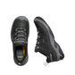 KEEN Men's Circadia Vent hiking shoe in black and steel grey with waterproof leather and rubber outsole.
