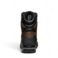 KEEN MEN CSA CAMDEN 8" waterproof insulated work boot in dark earth brown leather with black accents and carbon-fiber toe.