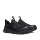 Sina Footwear KEEN MEN'S CSA-VISTA ENERGY SHIFT black slip-on work sneakers with carbon toe and breathable mesh upper.