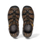 KEEN MEN'S TARGHEE III SANDAL - BISON/MULCH. Waterproof leather hiker sandal with bungee cinch and toe bumper.