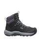 KEEN REVEL IV MID POLAR waterproof leather and mesh hiking boots in black and gray with KEEN.DRY technology.