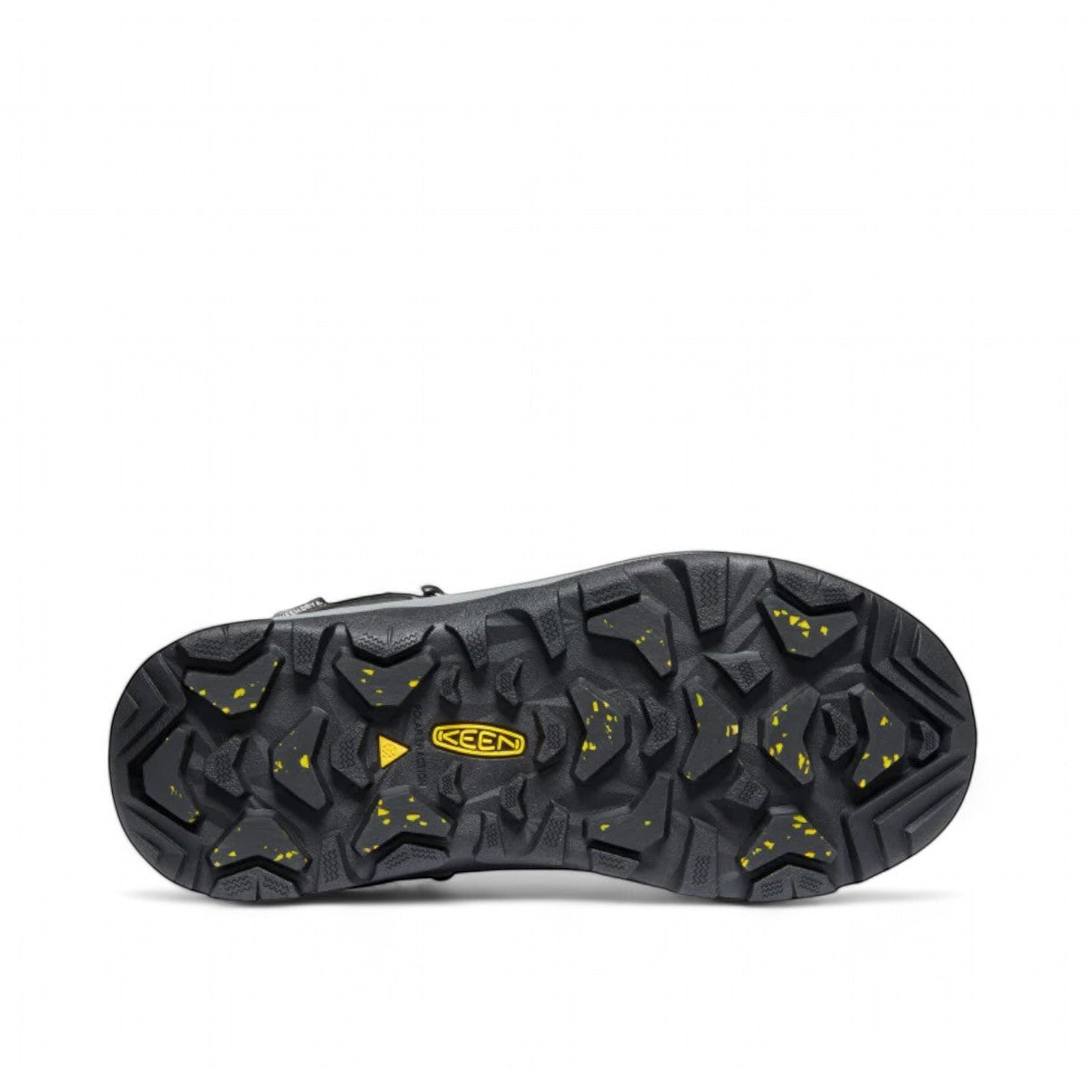 KEEN REVEL IV MID POLAR waterproof leather and mesh hiking boots in black and gray with KEEN.DRY technology.