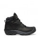 KEEN Targhee II waterproof winter boot in black leather with a protective toe bumper and high-traction sole