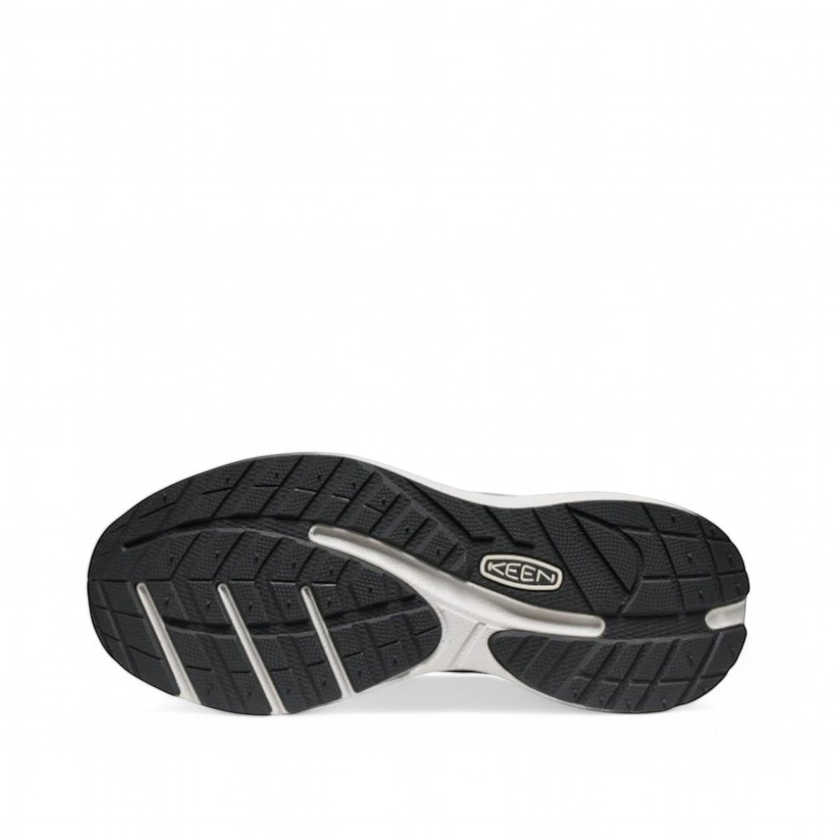 KEEN WK500 men's athletic shoe in steel grey and magnet with performance mesh and curved sole