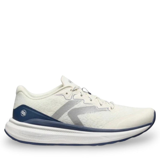 KEEN WK500 men's athletic shoe in star white and naval academy with performance mesh and curved sole.