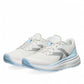 KEEN WK500 women's athletic sneaker in star white and skyway blue with mesh upper and curved sole.