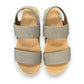 KEEN WOMEN'S ELLE BACKSTRAP sandal in brindle/birch. Features stretchy recycled straps and a jute-infused outsole.