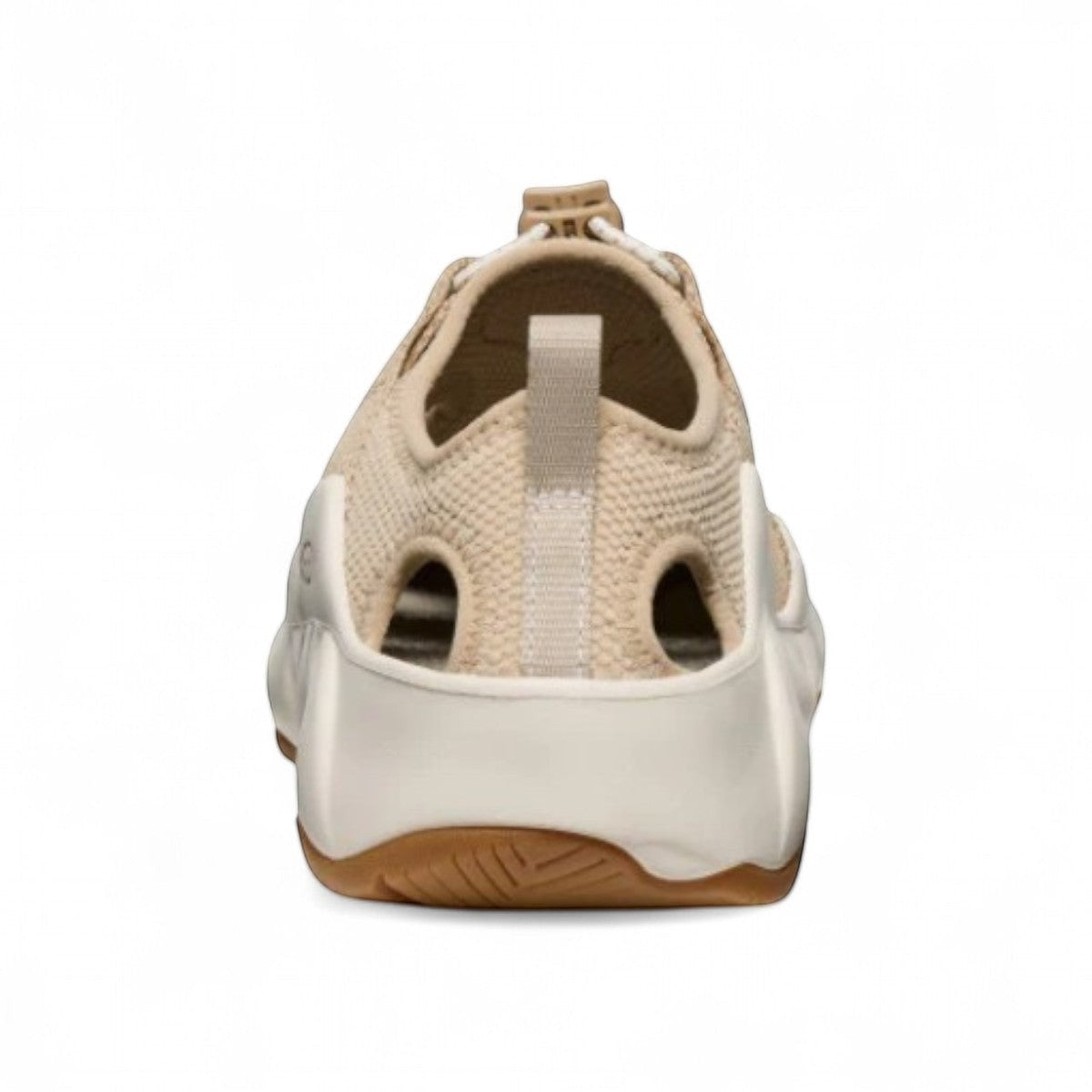 KEEN women's hyperport h2 chipmunk/ beige hybrid water sandal with bungee cinch and protective toe bumper.