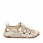 KEEN women's hyperport h2 chipmunk/ beige hybrid water sandal with bungee cinch and protective toe bumper.