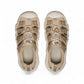 KEEN women's hyperport h2 chipmunk/ beige hybrid water sandal with bungee cinch and protective toe bumper.