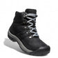 KEEN Kaci III waterproof winter boot in black leather with grey laces and protective toe bumper.