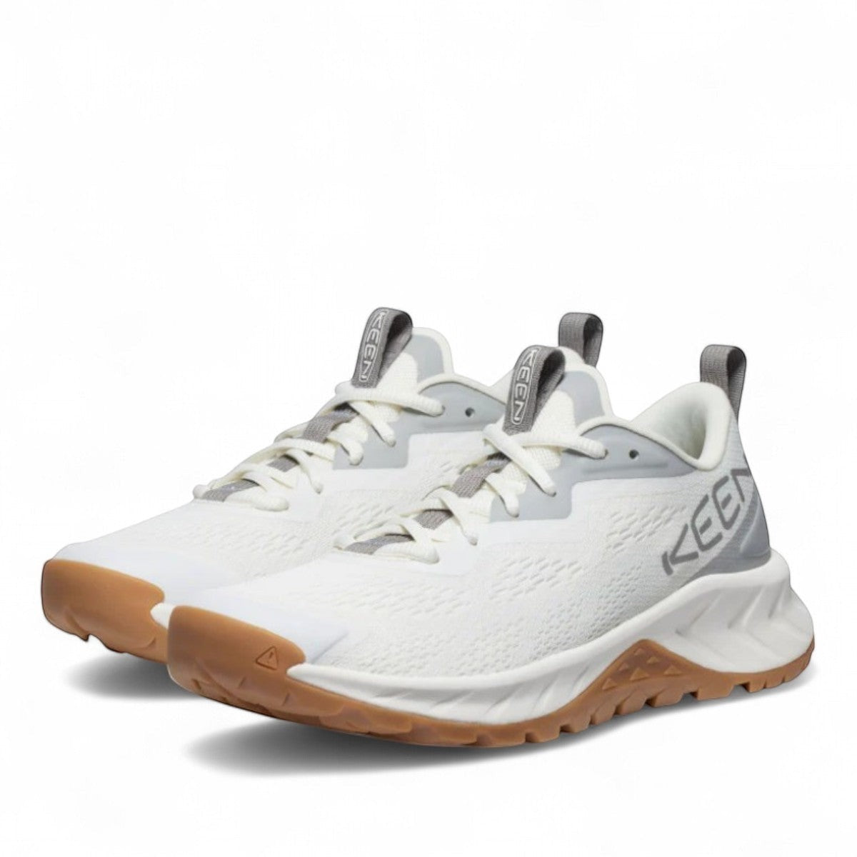 KEEN Versacore Speed women's athletic hiker in star white and alloy with a high-traction rubber sole.