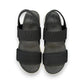 Sina Footwear KEEN women's black recycled PET elastic strap sandals with contoured fit and arch support.
