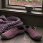 KEEN WOMEN'S HOWSER III SLIDE - Absinthe Green/Plum Perfect slip-on shoes with bungee cinch and recycled materials.