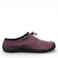 KEEN WOMEN'S HOWSER III SLIDE - Absinthe Green/Plum Perfect slip-on shoes with bungee cinch and recycled materials.