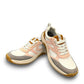 women's KEEN KS86 leather sneakers in maple, cameo rose, white, and grey with a rugged sole.